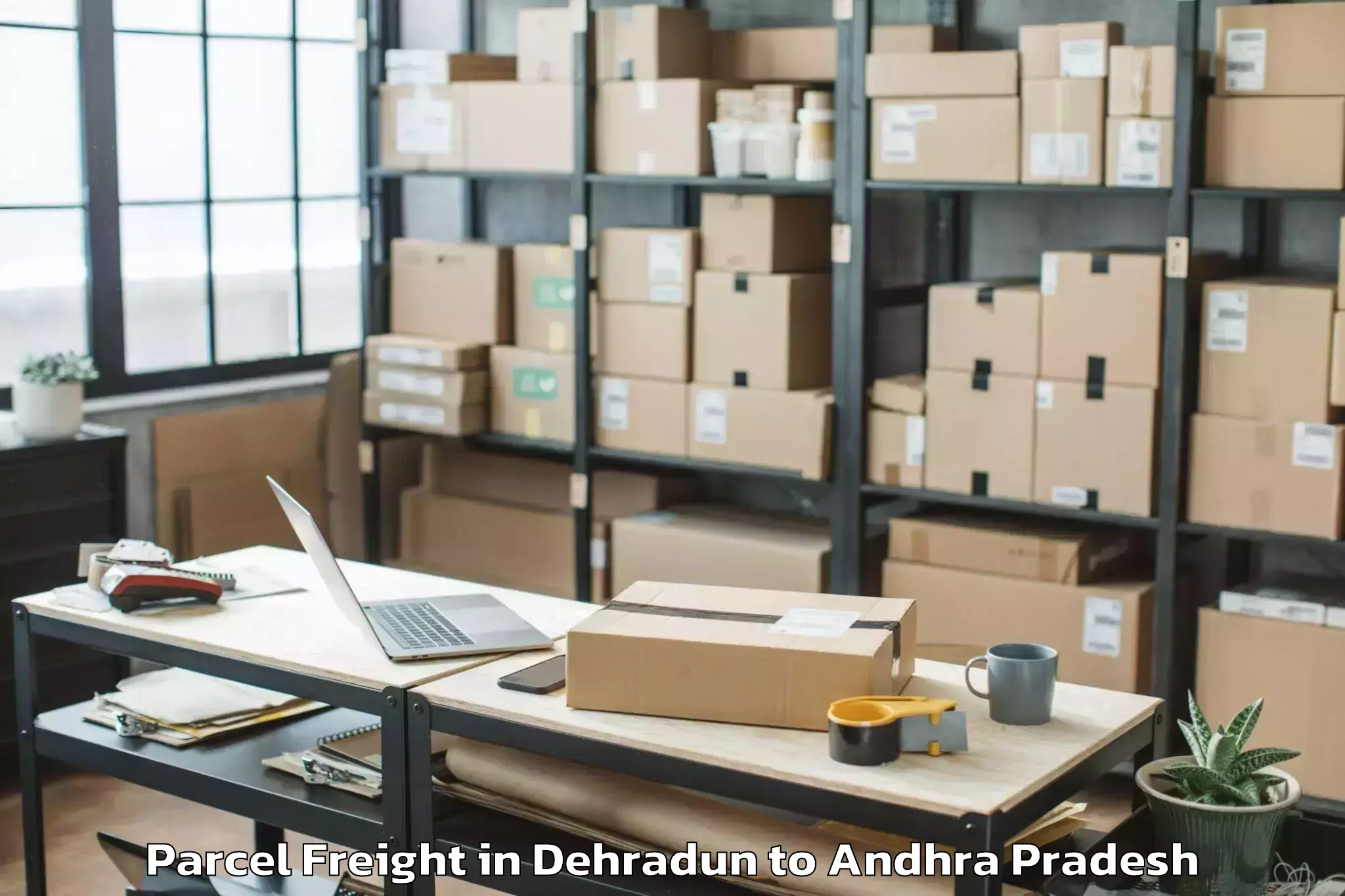 Reliable Dehradun to Pamarru Parcel Freight